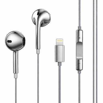 Écouteurs filaires chrome | Mercure